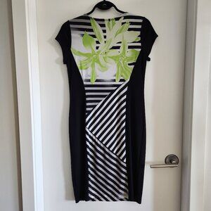 Picadilly Fashions Black and Striped Dress
